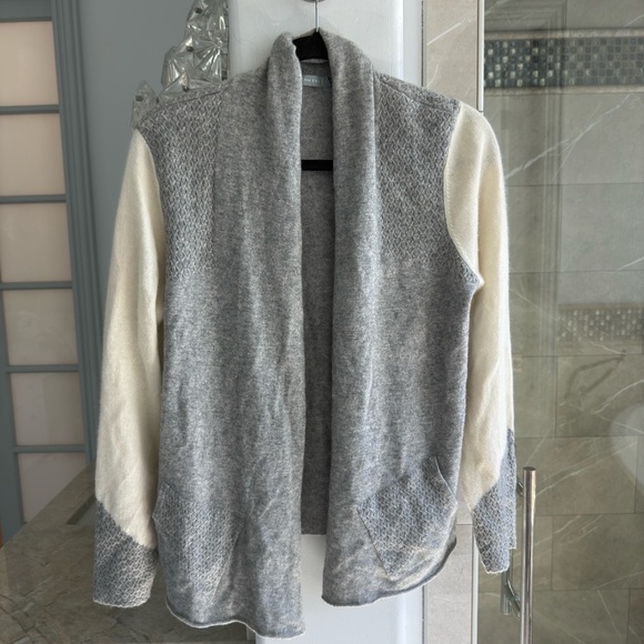 InCashmere Sweaters - InCashmere Contrasting Cashmere Cardigan